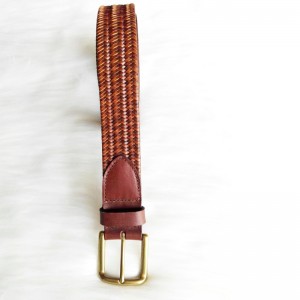 HD0827 - Оптовый кожаный плетеный пояс в западном стиле ковбоя